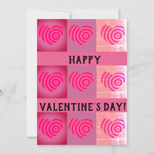 Happy Valentine's Day Heart Feiertagskarte (Vorderseite)