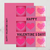 Happy Valentine's Day Heart Feiertagskarte (Vorne/Hinten)