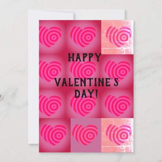 Happy Valentine's Day Heart Feiertagskarte (Vorderseite)