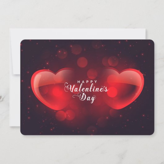 Happy Valentine's Day Heart Feiertagskarte (Vorderseite)