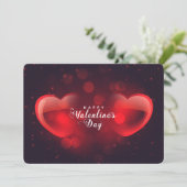 Happy Valentine's Day Heart Feiertagskarte (Stehend Vorderseite)