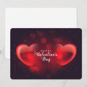 Happy Valentine's Day Heart Feiertagskarte (Vorne/Hinten)