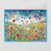 Happy Valentine's Day Heart Feiertagspostkarte (Vorderseite)