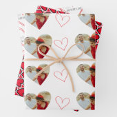 Happy Valentine's Day Heart Foto Einfach Geschenkpapier Set (Beispiel)