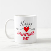 Happy Valentine's Day Heart Geschenk Kaffeetasse (Links)