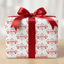 Happy Valentine's Day Heart Gift Wrap