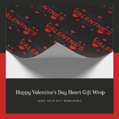 Happy Valentine's Day Heart Gift Wrap Geschenkpapier