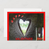 Happy Valentines Day Heart in Tree Postkarte (Vorne/Hinten)