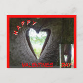 Happy Valentines Day Heart in Tree Postkarte (Vorderseite)
