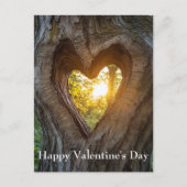 Happy Valentine's Day Heart in Tree Postkarte (Vorderseite)