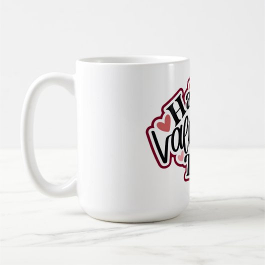  Happy Valentine's Day Heart Kaffeetasse (Links)