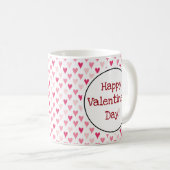 Happy Valentine's Day Heart Kaffeetasse (VorderseiteRechts)