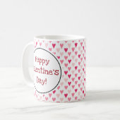 Happy Valentine's Day Heart Kaffeetasse (Vorderseite Links)