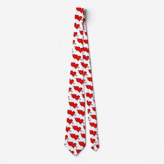 Happy Valentine's Day Heart Krawatte (Vorderseite)
