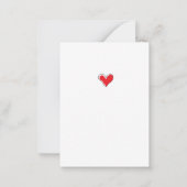 Happy Valentine's Day Heart Liebe Dinosaurier Mitteilungskarte (Rückseite)