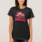 Happy Valentines Day Heart Lollipop Funny Social W T-Shirt (Vorderseite)