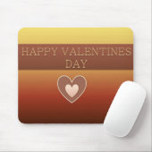 Happy Valentines Day Heart Mousepad (Mit Mouse)