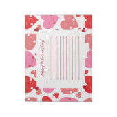 Happy Valentine's Day Heart Notizblock (Rotiert)