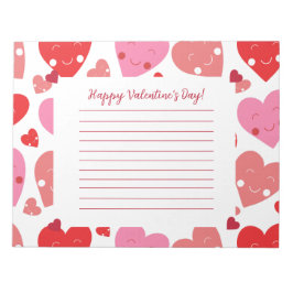Happy Valentine's Day Heart Notizblock