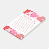 Happy Valentine's Day Heart Post-it Klebezettel (angewinkelt)