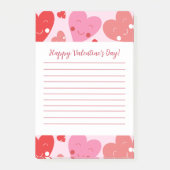 Happy Valentine's Day Heart Post-it Klebezettel (Vorderseite)