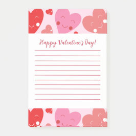 Happy Valentine's Day Heart Post-it Klebezettel