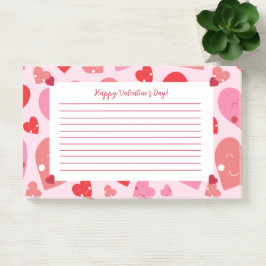 Happy Valentine's Day Heart Post-it Klebezettel