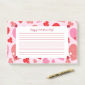 Happy Valentine's Day Heart Post-it Klebezettel (Auf Schreibtisch)