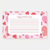 Happy Valentine's Day Heart Post-it Klebezettel (Vorderseite)