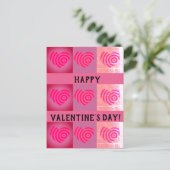 Happy Valentine's Day Heart Postkarte (Stehend Vorderseite)