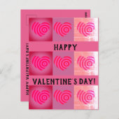 Happy Valentine's Day Heart Postkarte (Vorne/Hinten)