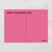 Happy Valentine's Day Heart Postkarte (Rückseite)