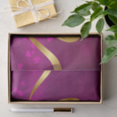 Happy Valentine's Day Heart Ribbon Gold Lila Seidenpapier (Geschenk)