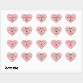 Happy Valentines Day Heart Script Stickers (Blatt)