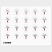 Happy Valentines Day Heart Script Stickers (Blatt)