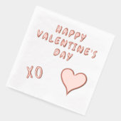 Happy Valentine's Day Heart Servietten Mit Folie (Links)