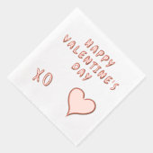 Happy Valentine's Day Heart Servietten Mit Folie (Rechts)
