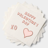 Happy Valentine's Day Heart Servietten Mit Folie (Insitu (Gestapelt))