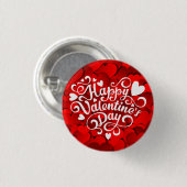 Happy Valentine's Day Heart Shape-23803 Button (Vorne & Hinten)
