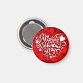 Happy Valentine's Day Heart Shape-23803 Magnet (Vorderseite/Rückseite)
