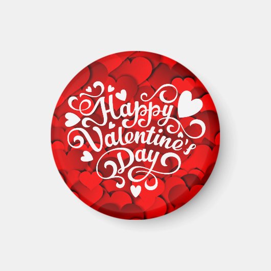 Happy Valentine's Day Heart Shape-23803 Magnet (Vorne)