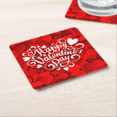 Happy Valentine's Day Heart Shape-23803 Rechteckiger Pappuntersetzer (angewinkelt)