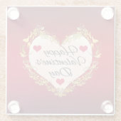 Happy Valentine's Day Heart Shape-47949 Glasuntersetzer (Rückseite)