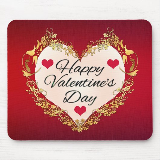 Happy Valentine's Day Heart Shape-47949 Mousepad (Vorne)