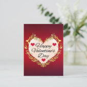 Happy Valentine's Day Heart Shape-47949 Postkarte (Stehend Vorderseite)