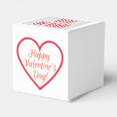 Happy Valentines Day Heart Shaped Logo Geschenkschachtel (Rückseite)