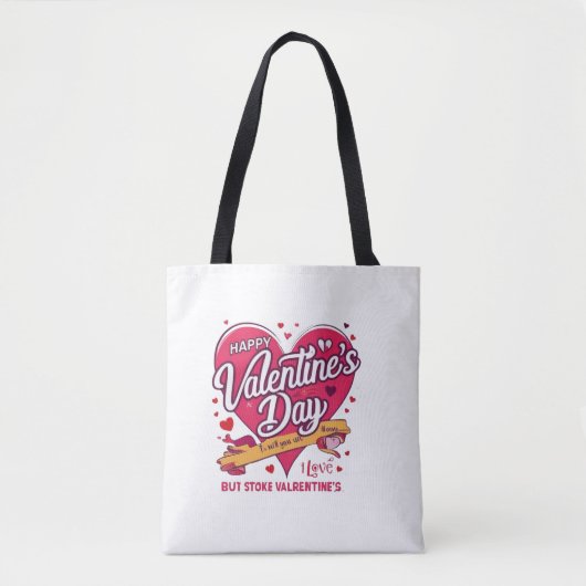 Happy Valentine's Day Heart Shoulder Tote Bag Tasche (Vorderseite)