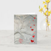 Happy Valentine's Day Heart & Stars Karte (Gelbe Blume)