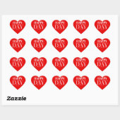 Happy Valentine's Day Heart Sticker (Blatt)