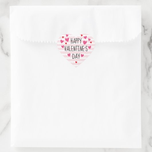 Happy Valentine's Day Heart Stickers (Tasche)